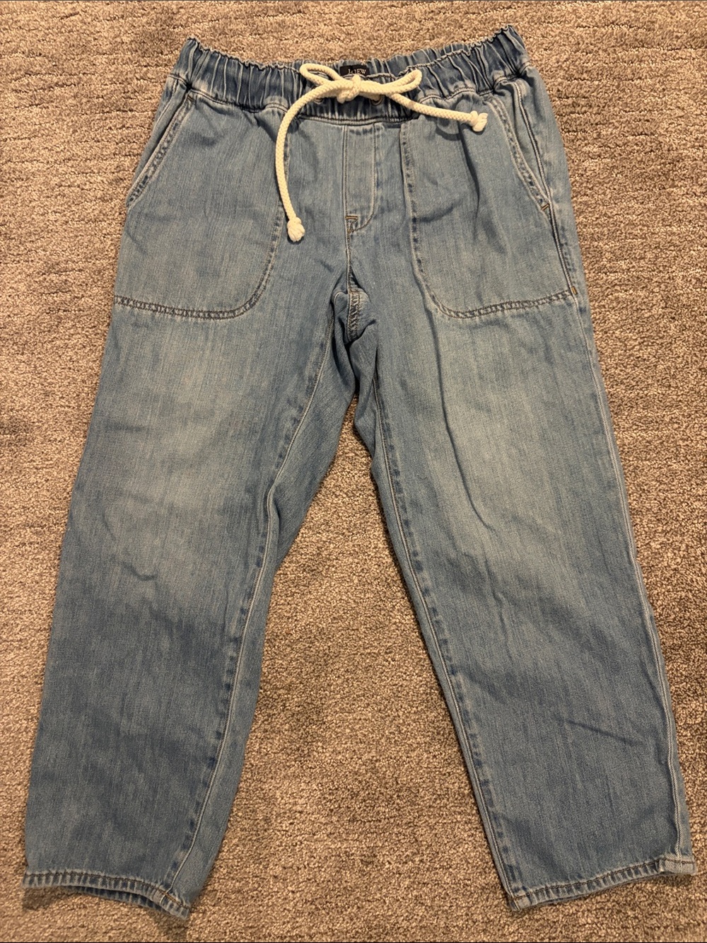J. Crew Light Blue Relaxed Elastic-Waist Women's Jeans